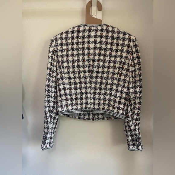 VERONICA BEARD CIRTANE HOUNDSTOOTH TWEED JACKET - Picture 10 of 12